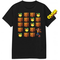 BIOWORLD CRASH BANDICOOT T-SHIRT APPLE CRATE TEE L SIZE