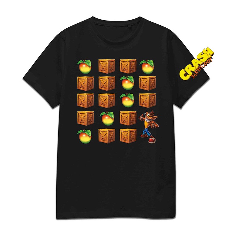 BIOWORLD CRASH BANDICOOT T-SHIRT APPLE CRATE TEE L SIZE