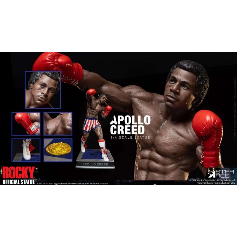 STAR ACE ROCKY EPIC FIGHT APOLLO CREED STATUE 1/4 SCALE FIGURE