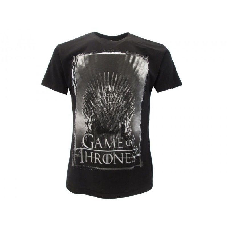 MAGLIA T SHIRT GAME OF THRONES TRONO DI SPADE NERA MAGLIA T SHIRT GAME OF THRONES TRONO DI SPADE NERA