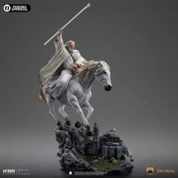 IL SIGNORE DEGLI ANELLI GANDALF THE WHITE ON SHADOWFAX ART SCALE 1/10 STATUA FIGURE IRON STUDIOS