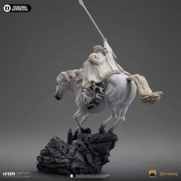 IL SIGNORE DEGLI ANELLI GANDALF THE WHITE ON SHADOWFAX ART SCALE 1/10 STATUA FIGURE IRON STUDIOS