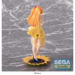 SEGA GOODS REBUILD OF EVANGELION ASUKA SUMMER DRESS VERSION LUMINASTA STATUE PVC FIGURE