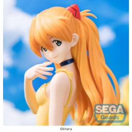 SEGA GOODS REBUILD OF EVANGELION ASUKA SUMMER DRESS VERSION LUMINASTA STATUE PVC FIGURE