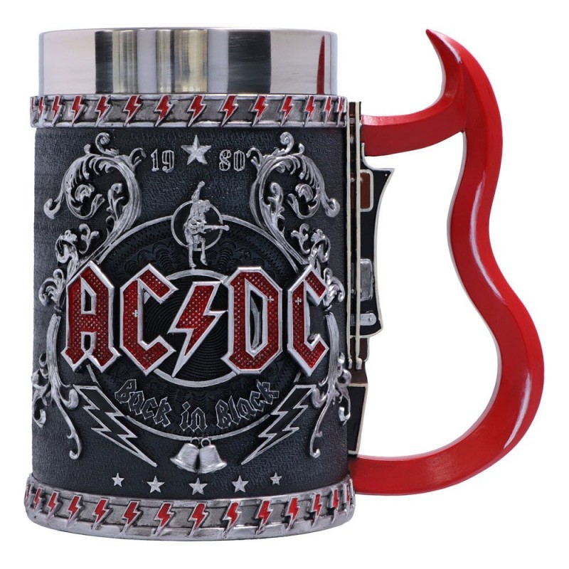 AC/DC BACK IN BLACK TANKARD RESIN BOCCALE NEMESIS NOW