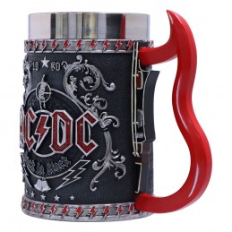 AC/DC BACK IN BLACK TANKARD RESIN BOCCALE NEMESIS NOW