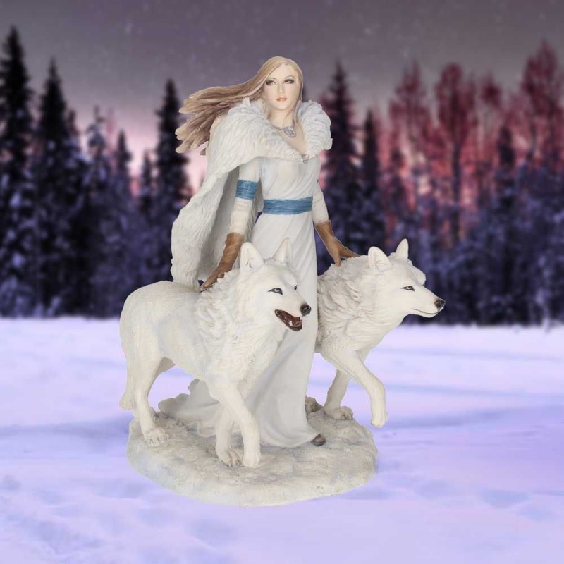 NEMESIS NOW ANNE STOKES WINTER GUARDIANS RESIN STATUE FIGURE