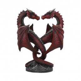 NEMESIS NOW ANNE STOKES DRAGON HEART VALENTINE'S EDITION CANDLE HOLDER RESIN STATUA FIGURE