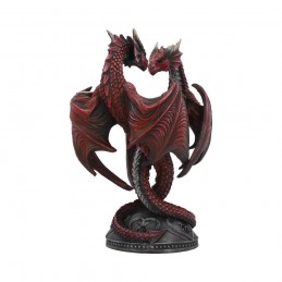 NEMESIS NOW ANNE STOKES DRAGON HEART VALENTINE'S EDITION CANDLE HOLDER RESIN STATUA FIGURE