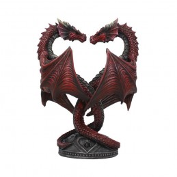 NEMESIS NOW ANNE STOKES DRAGON HEART VALENTINE'S EDITION CANDLE HOLDER RESIN STATUA FIGURE