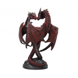 NEMESIS NOW ANNE STOKES DRAGON HEART VALENTINE'S EDITION CANDLE HOLDER RESIN STATUA FIGURE