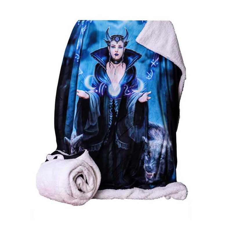 ANNE STOKES MOON WITCH COPERTA PLAID 160 X 140CM NEMESIS NOW