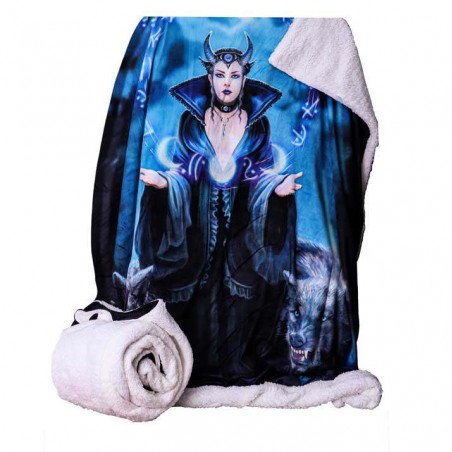 ANNE STOKES MOON WITCH COPERTA PLAID 160 X 140CM