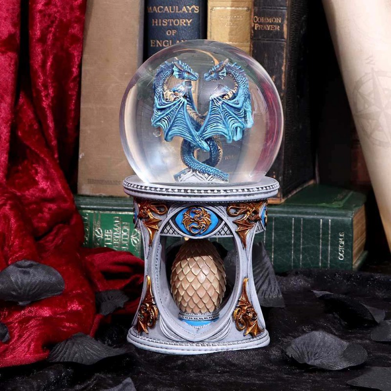 NEMESIS NOW ANNE STOKES DRAGON HEART SNOW GLOBE FIGURE