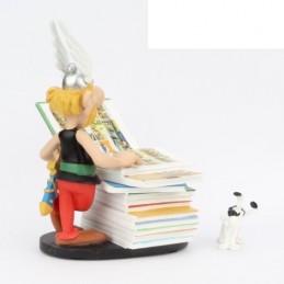 PLASTOY ASTERIX PILE OF COMICS 2ND EDITION RESIN FIGURE 23CM STATUE