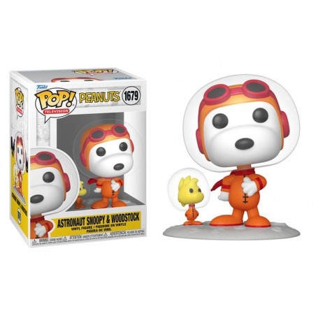 FUNKO POP! TELEVISION PEANUTS ASTRONAUT SNOOPY & WOODSTOCK BOBBLE HEAD FIGURE