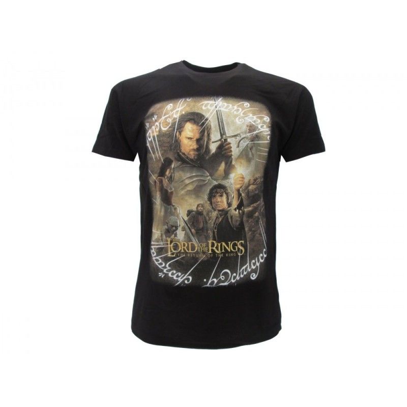 MAGLIA T SHIRT LORD OF THE RING SIGNORE DEGLI ANELLI COMPAGNIA NERA MAGLIA T SHIRT LORD OF THE RING SIGNORE DEGLI ANELLI COMPAGNIA NERA