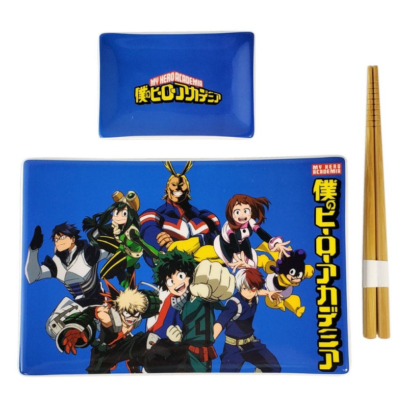 JUST FUNKY MY HERO ACADEMIA CERAMIC SUSHI SET WITH CHOPSTICKS