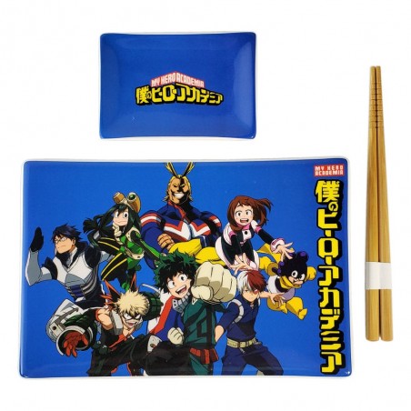 MY HERO ACADEMIA CERAMIC SUSHI SET E BACCHETTE