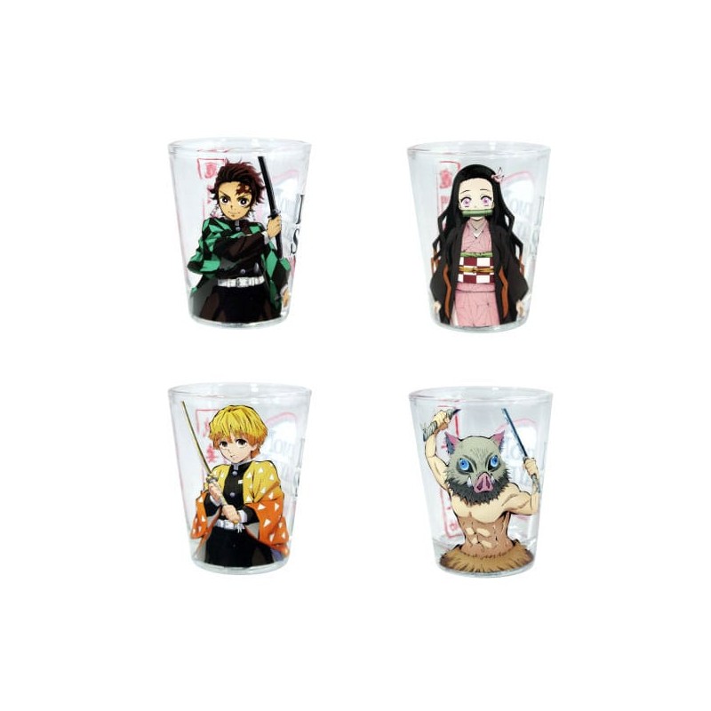 DEMON SLAYER SHOT GLASSES 4-PACK MINI BICCHIERI JUST FUNKY