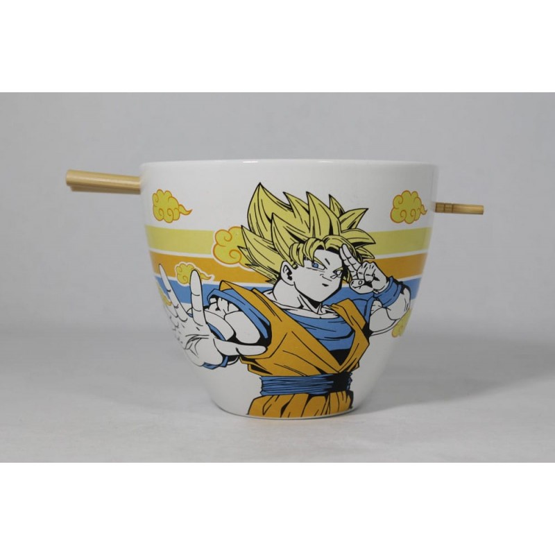 JUST FUNKY DRAGON BALL Z GOKU RAMEN BOWL WITH CHOPSTICKS