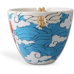 JUST FUNKY DEMON SLAYER MASK RAMEN BOWL WITH CHOPSTICKS