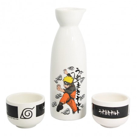 NARUTO SHIPPUDEN UZUMAKI NARUTO CERAMIC SAKE SET CARAFFA E TAZZINE