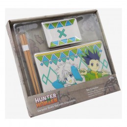 JUST FUNKY HUNTER X HUNTER GON KILLUA CERAMIC SUSHI SET WITH CHOPSTICKS