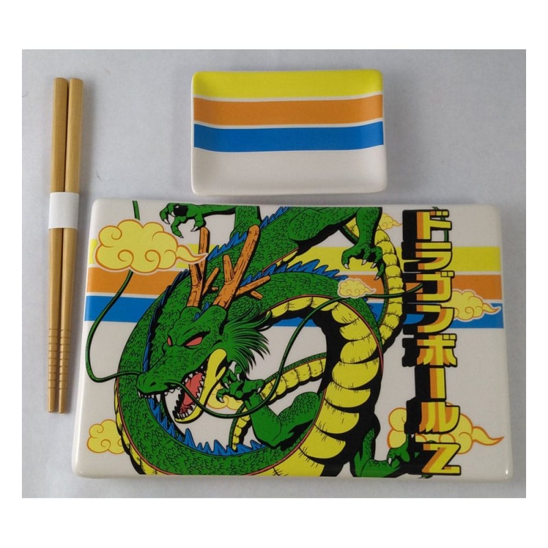 JUST FUNKY DRAGON BALL Z SHENRON CERAMIC SUSHI SET WITH CHOPSTICKS