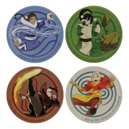 FANATTIK AVATAR THE LAST AIRBENDER FOUR ELEMENTS METAL COASTERS