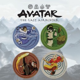 AVATAR THE LAST AIRBENDER 4 ELEMENTS SOTTOBICCHIERI IN METALLO FANATTIK