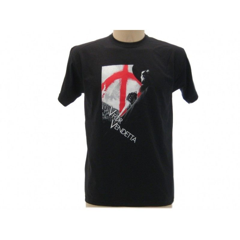 MAGLIA T SHIRT V PER VENDETTA NERA MAGLIA T SHIRT V PER VENDETTA NERA