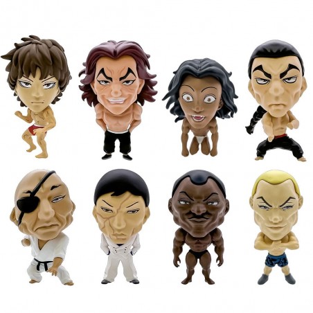 BAKI HANMA 16D COLLECTION 8-PACK BOX PVC MINI FIGURE