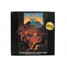 DOOM II COMMEMORATIVE FLOPPY DISC ANTIQUE SILVER EDITION REPLICA FANATTIK