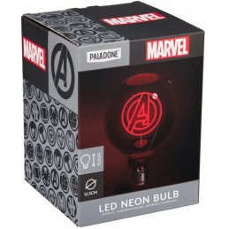 MARVEL AVENGERS LOGO LED NEON BULB LAMPADINA PALADONE PRODUCTS