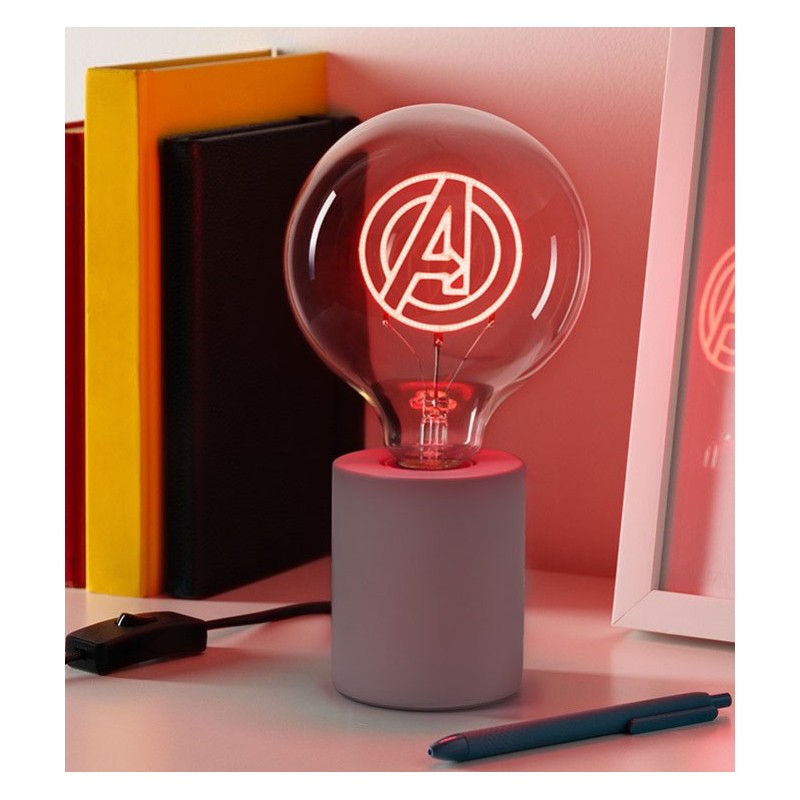 MARVEL AVENGERS LOGO LED NEON BULB LAMP LAMPADA PALADONE PRODUCTS