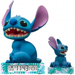 KIDS LICENSING DISNEY STITCH 3D LAMP WITH ALARM CLOCK