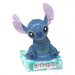 KIDS LICENSING DISNEY STITCH 3D LAMP WITH ALARM CLOCK