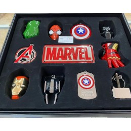 KIDS LICENSING MARVEL 3D KEYCHAIN KEYRING SET 10X