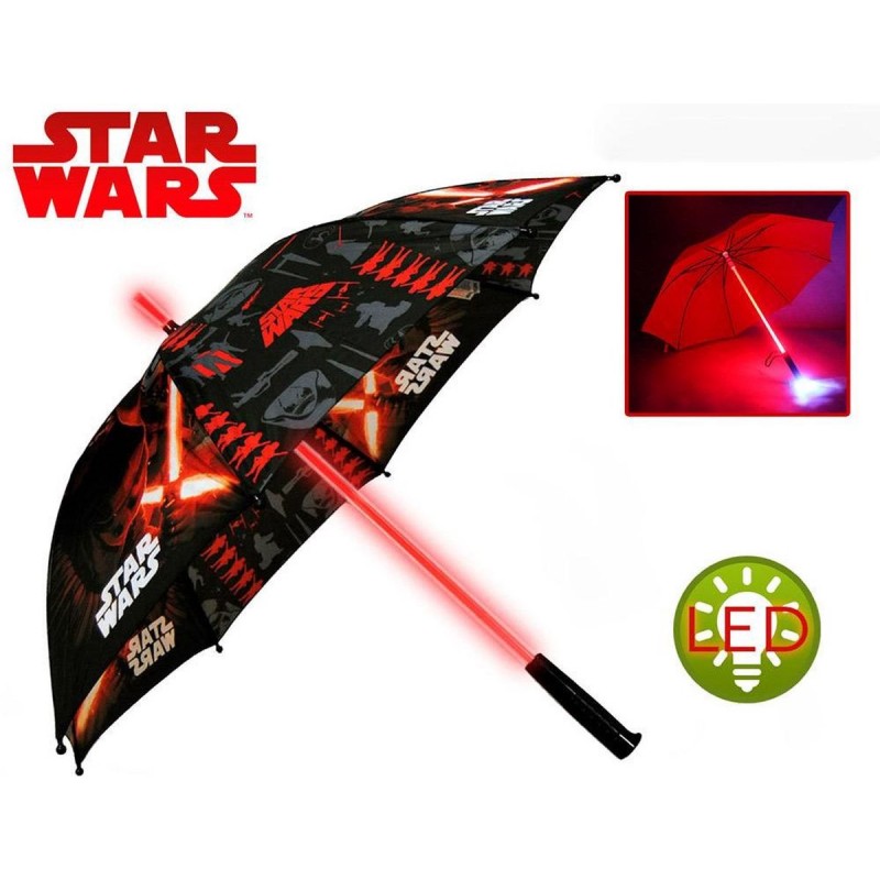 KIDS LICENSING STAR WARS UMBRELLA WITH LIGHTS 46CM