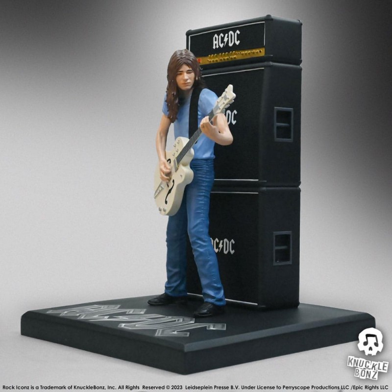 ROCK ICONZ AC/DC MALCOLM YOUNG STATUA 23 CM RESINA FIGURE KNUCKLEBONZ