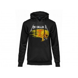 FELPA HOODIE METALLICA PUSHEAD FLAMING SKULL