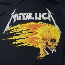 FELPA HOODIE METALLICA PUSHEAD FLAMING SKULL