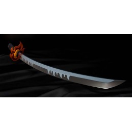 DEMON SLAYER NICHIRIN SWORD TANJIRO KAMADO (KYOJURO RENGOKU SWORD GUARD VER.) SPADA PROPLICA BANDAI