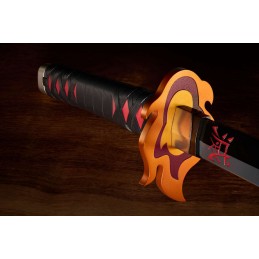 DEMON SLAYER NICHIRIN SWORD TANJIRO KAMADO (KYOJURO RENGOKU SWORD GUARD VER.) SPADA PROPLICA BANDAI