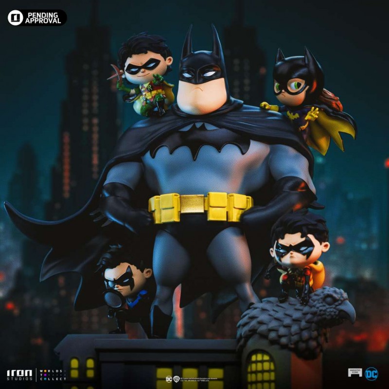 BATMAN FAMILY ANIMATED ICONS STATUA FIGURE IRON STUDIOS