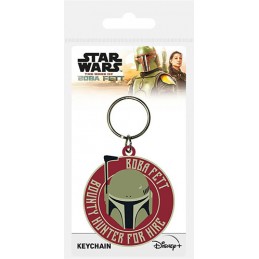 PYRAMID INTERNATIONAL STAR WARS THE BOOK OF BOBA FETT BOUNTY HUNTER FOR HIRE KEYCHAIN KEYRING