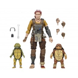 TEENAGE MUTANT NINJA TURTLES THE LAST RONIN GRAMMY APRIL WITH BABY YI & MOJA ACTION FIGURE NECA