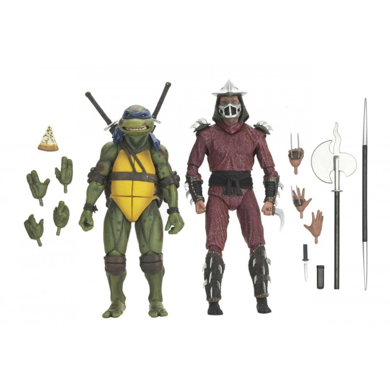 TEENAGE MUTANT NINJA TURTLES 1990 LEONARDO VS SHREDDER ACTION FIGURE NECA