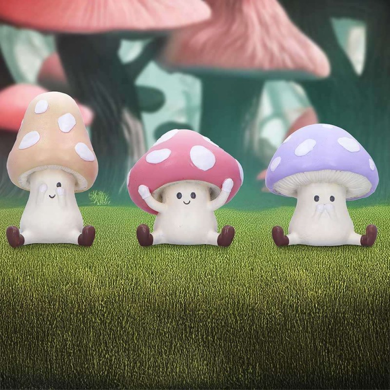 THREE WISE TOADSTOOLS STATUA FIGURE NEMESIS NOW